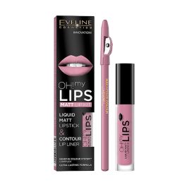 Eveline Oh My Matt Liquid Lipstick With Lip Liner - 03 Rose Nude