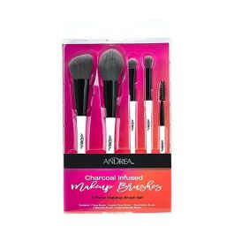 Andrea Charcoal Infused Makeup Brush Set - 5 pcs