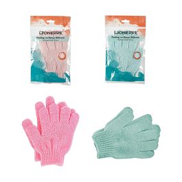 لايونس قفاز استحمام وردي وازرق