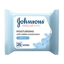 Johnson Cleansing Moisturising Facial Micellar Wipes For Dry Skin